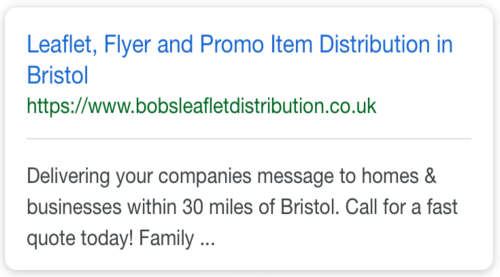 Example SEO Work in Bristol